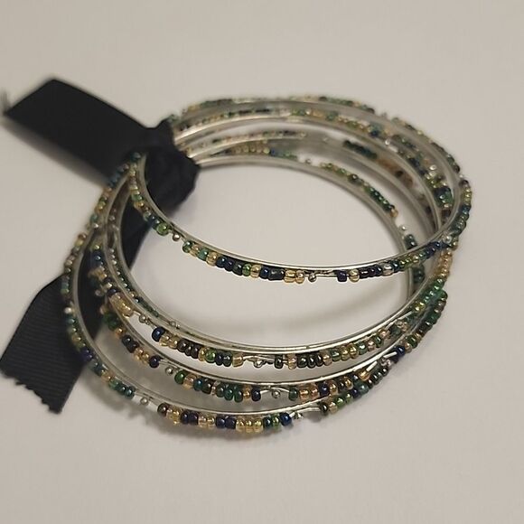 Beaded Bangle Bracelets - Picture 1 of 3